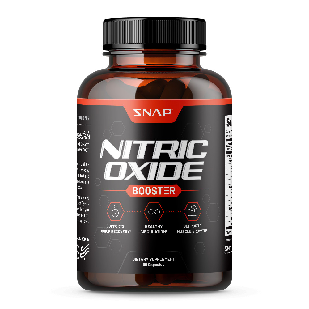 Nitric Oxide Booster Supplement – Pre Workout, Blood Flow, Gain Muscle – 90ct