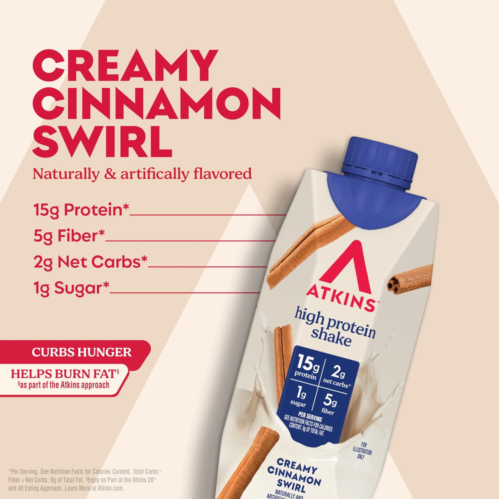 Atkins Creamy Chocolate Coconut Protein Shake 15G Protein 2G Net Carbs 1G Sugar
