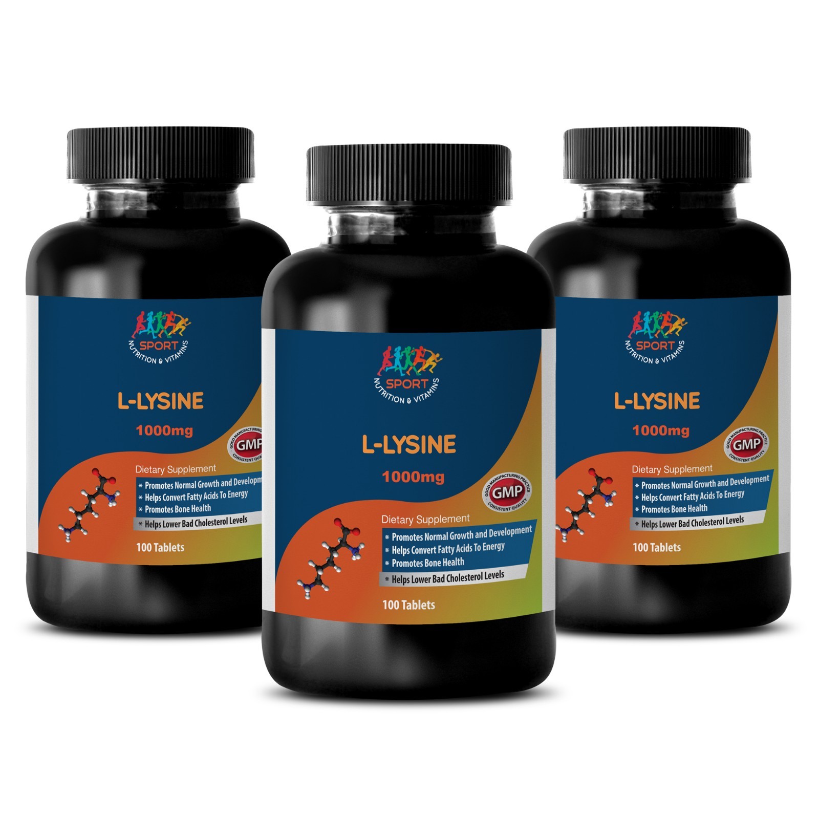 better mood supplement – L-LYSINE 1000mg (3 Bottles) – improve body functions