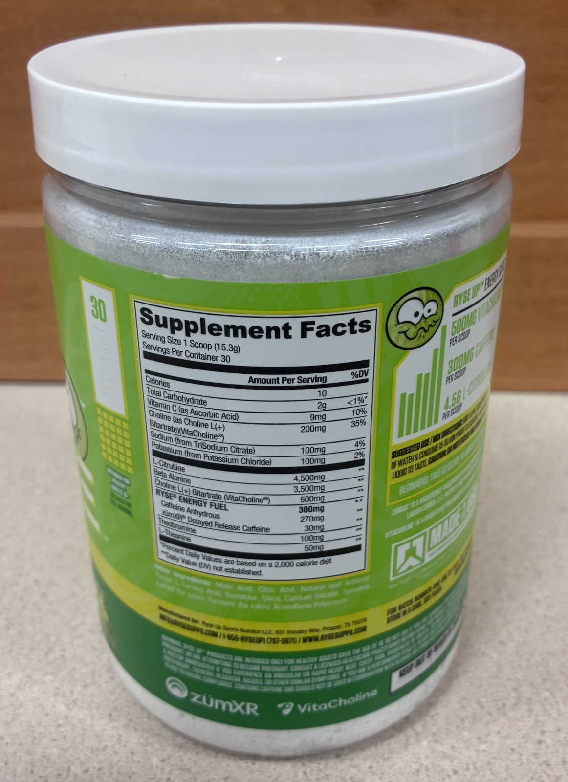RYSE Loaded Pre Workout Powder – Sour Punch Green Apple EXP 09/2027 NEW