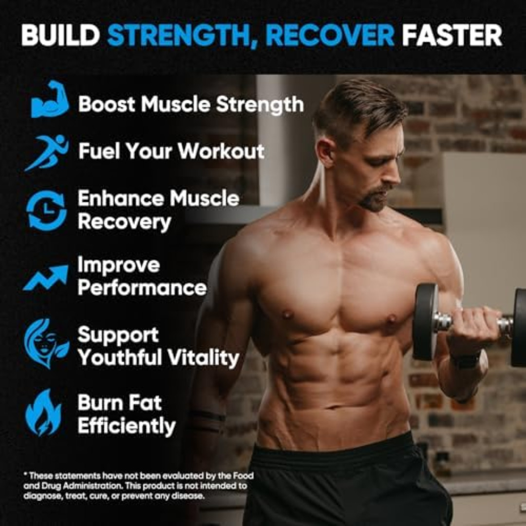 100% Pure Micronized Creatine Monohydrate Powder – 5g Unflavored…