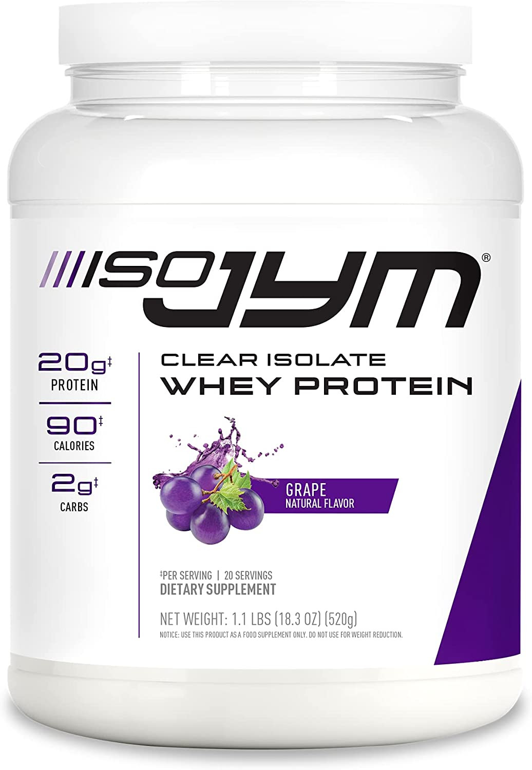 JYM Supplement Science Iso JYM Grape, 90 Calories, 20 Servings