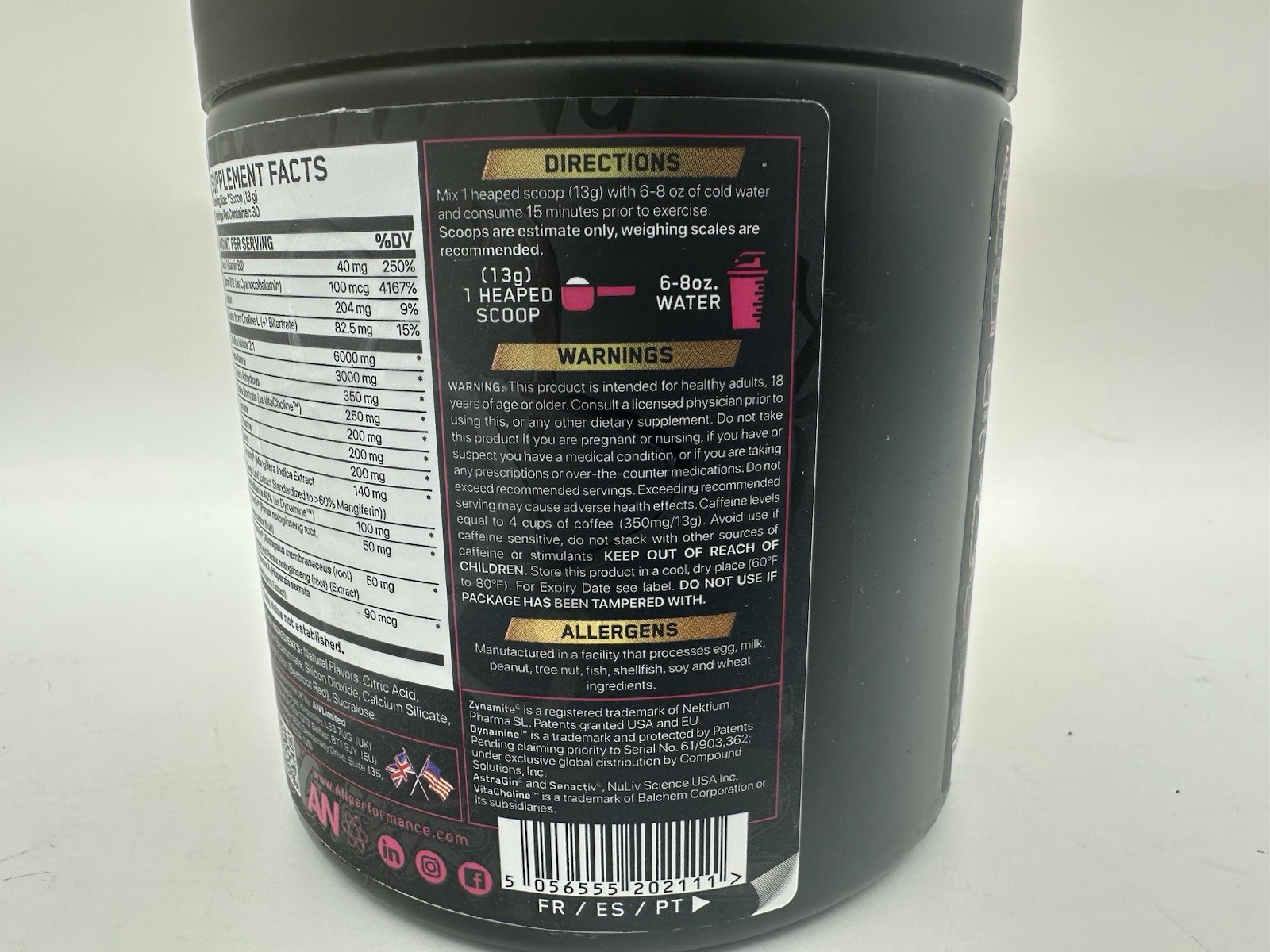 AN ABE Pre-Workout Baddy Berry 13.75 oz, 30 Servings All Black Everything Sealed