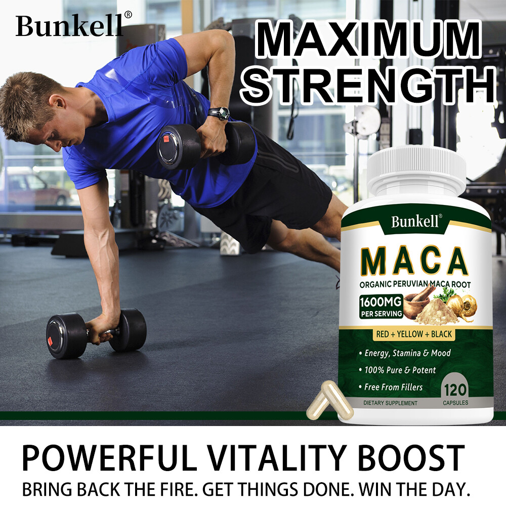 Organic Maca Capsules – Peruvian Naturals Maca Root Powder for Men & Women