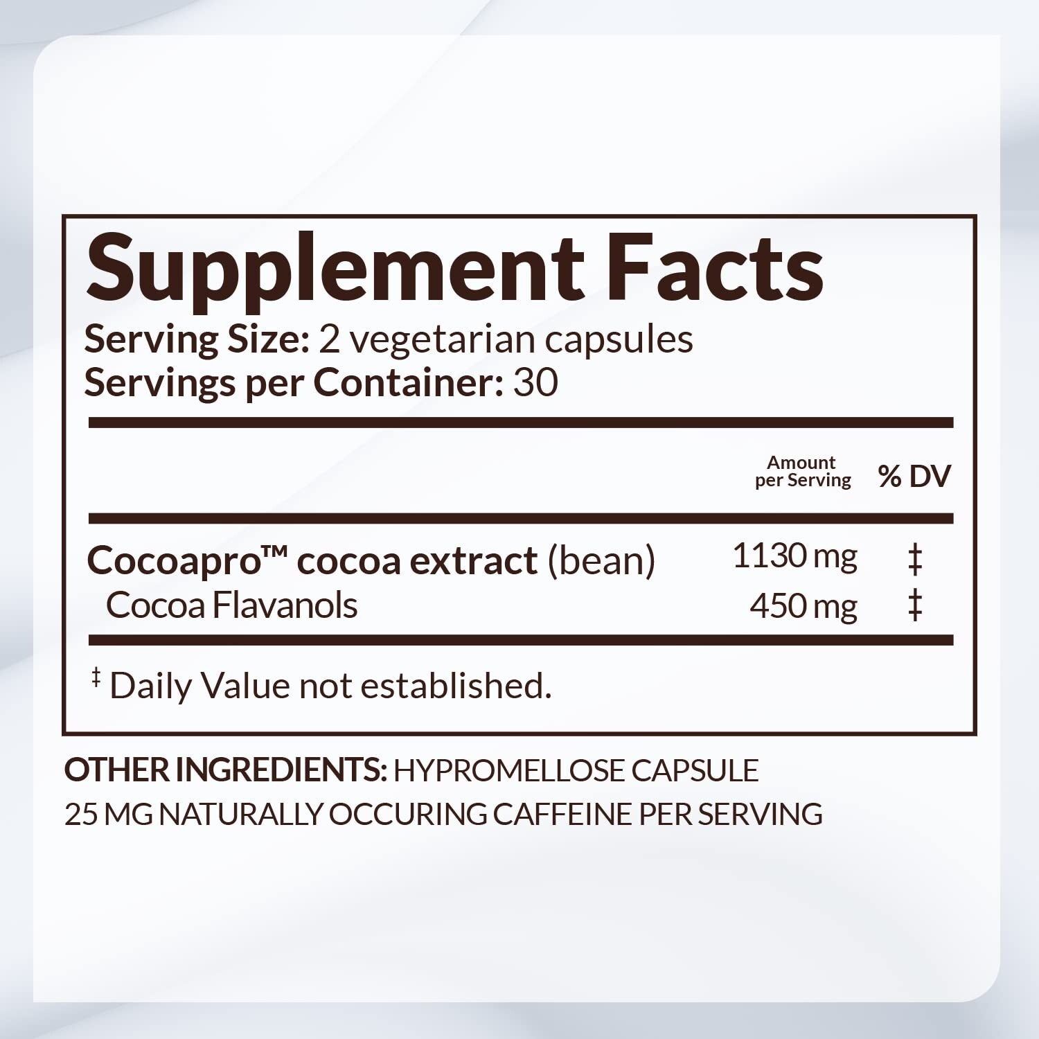 CocoaVia Heart & Brain Supplement, 30 Day, 450 mg Cocoa Flavanols, Memory & C…