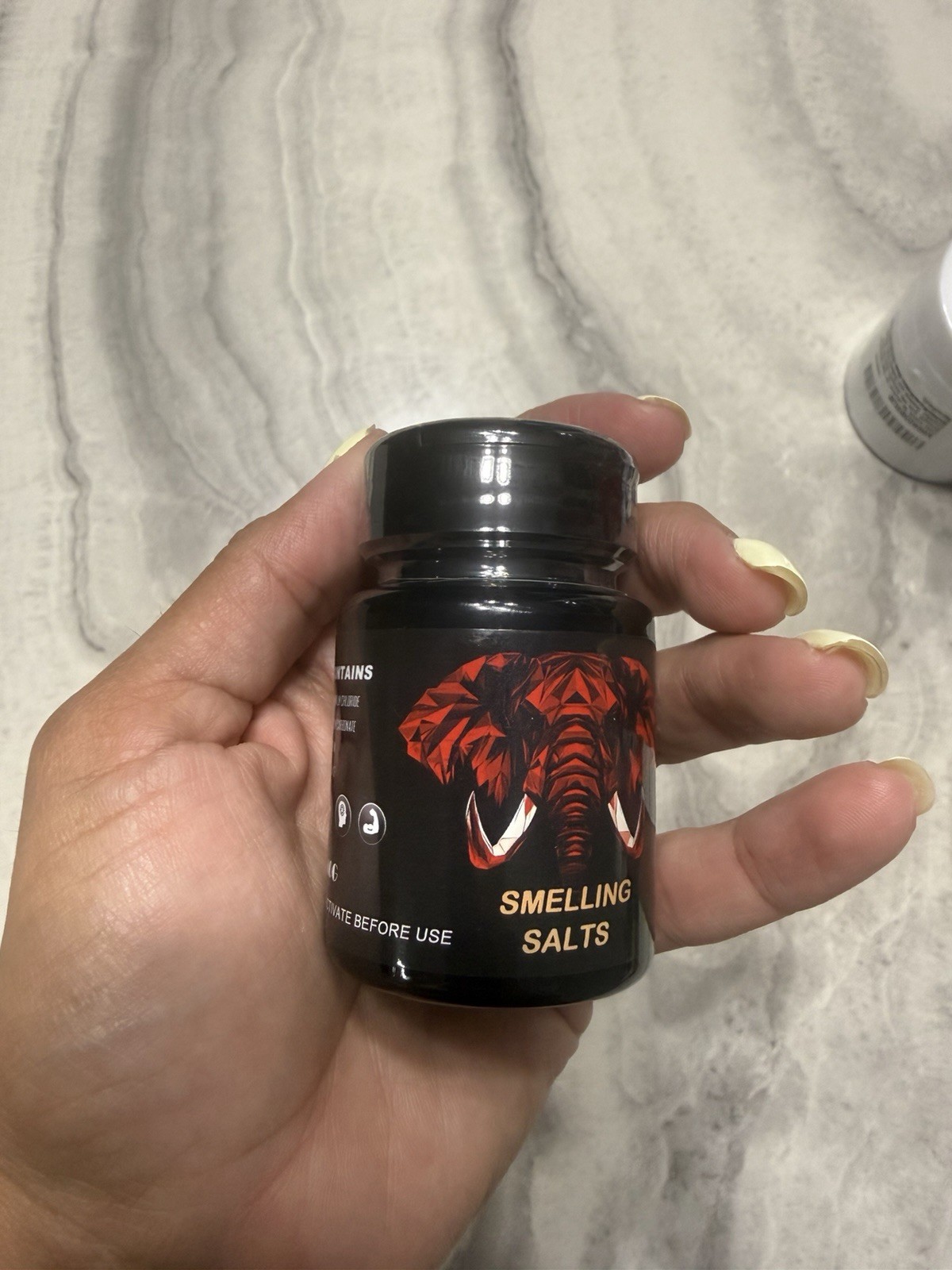 Elephant Label Smelling Salts Jar, Salt Formulation, Energy, Unisex