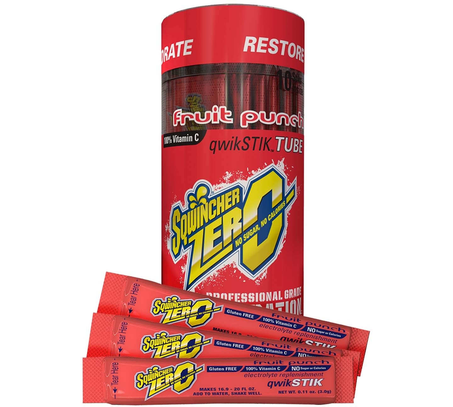 Sqwincher Qwik Stik 10 Count Tubes Variety Bundle -1 Tube Each