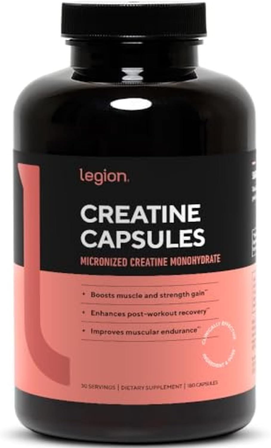 LEGION Micronized Creatine Powder, Unflavored, Supports Muscle Gain & Recovery