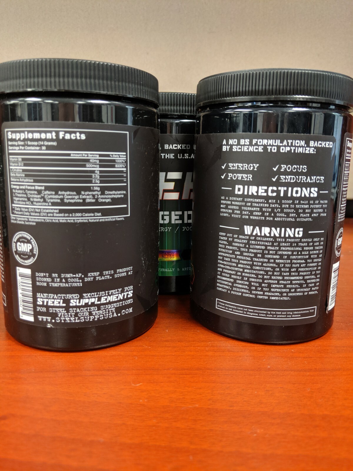 Steel Supplements Amped-AF, Charged-AF, Shredded-AF, Focused-AF – THE OG LINE