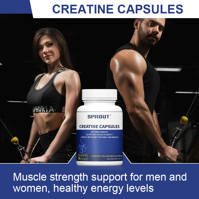 Creatine Monohydrate, 60 Capsules – 1200mg Per Serving