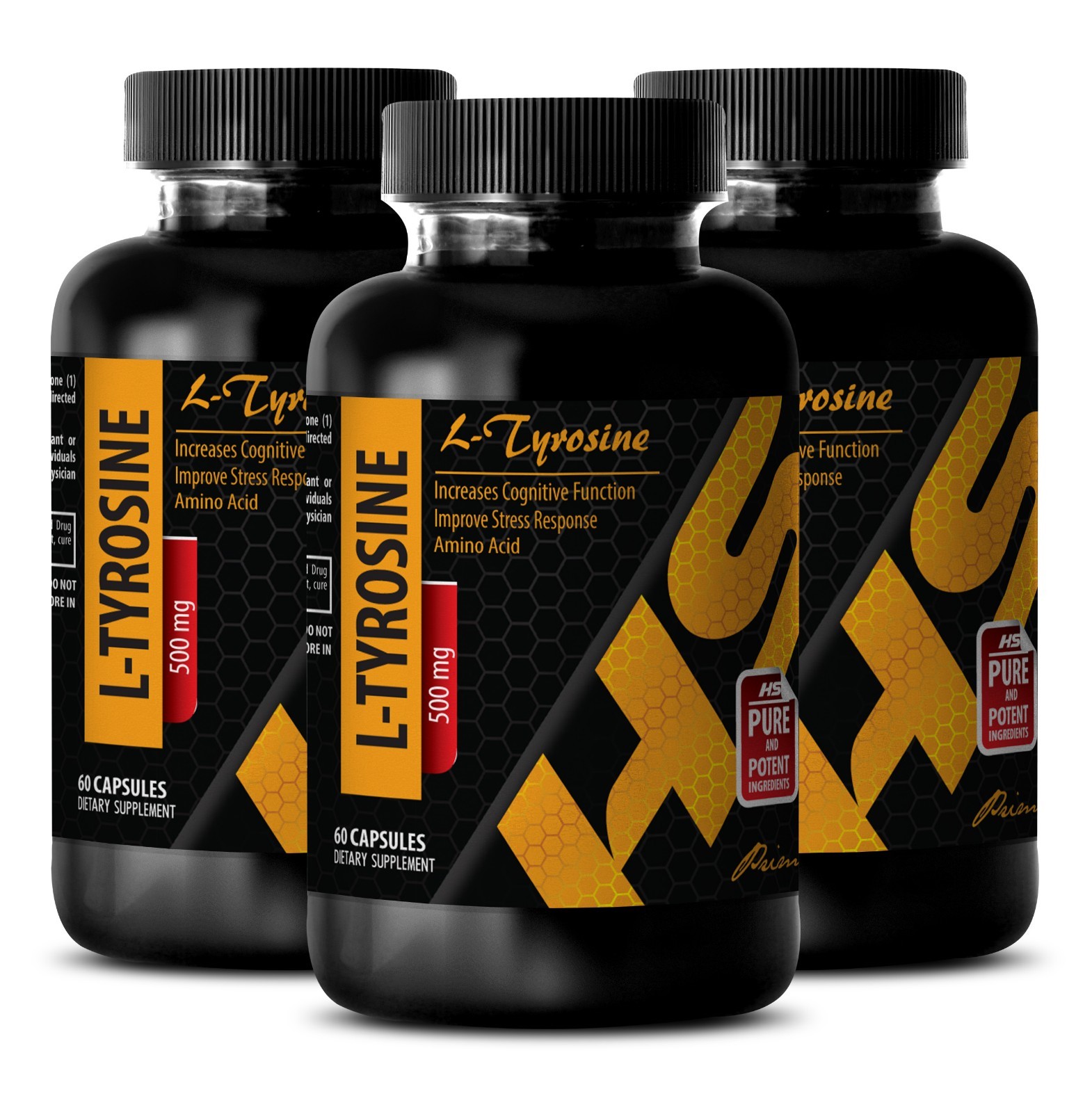 antidepressant pills – L-Tyrosine 500mg – stress stress relief – 3 Bottles
