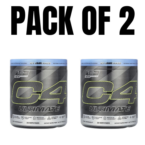 Cellucor C4 Ultimate Pre-Workout – Icy Blue Razz – 400 g – Pack of 2