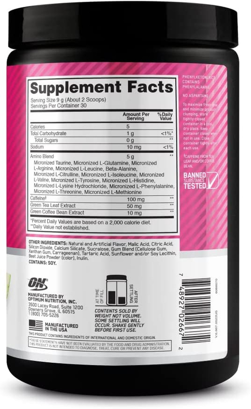 Amino Energy – Pre Workout with Green Tea, BCAA, Amino Acids, Keto Friendly, …