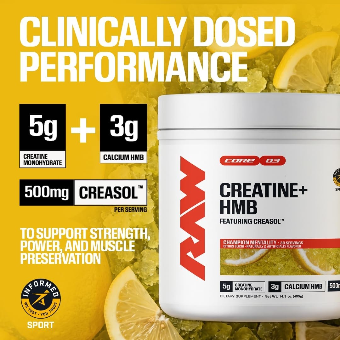 Creatine HMB Powder with Taurine, Sour Watermelon Flavor – Muscle Growth & Energ