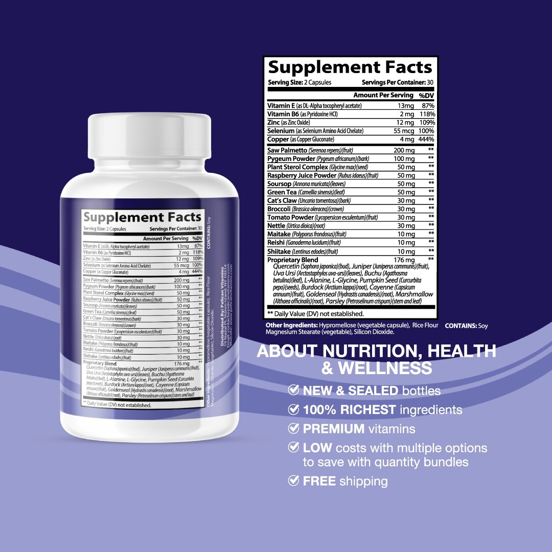 Flowforce Max- Support Supplement for Men – Urinary & Bladder Health-5 Bottles