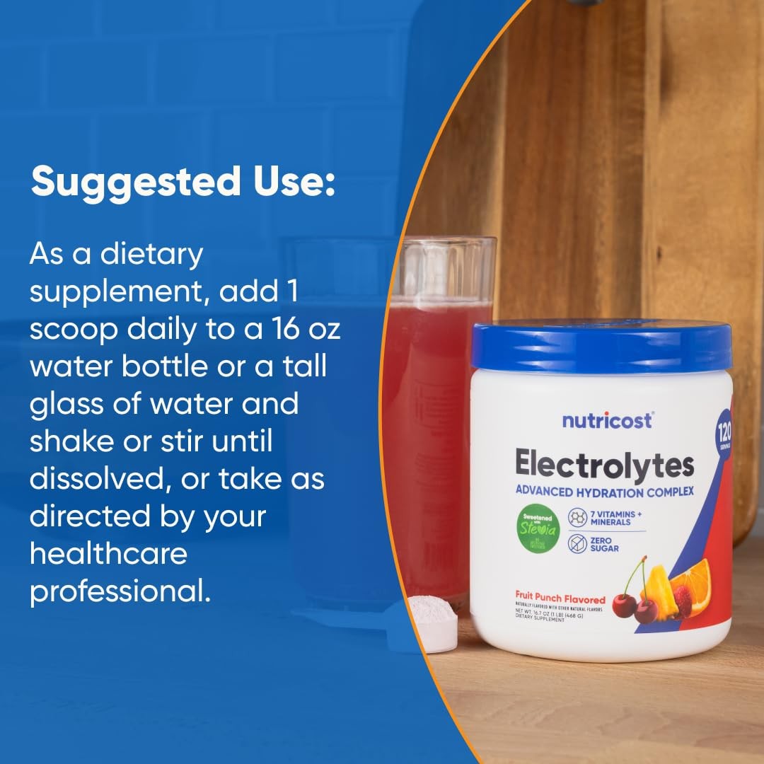 Nutricost Electrolyte Complex Powder 120 Servings – Drink Mix