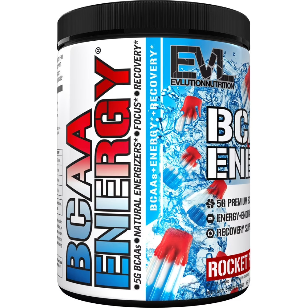 BCAA Energy Amino Acid Pre-Workout Powder – 30 Servings, Rocket Pop
