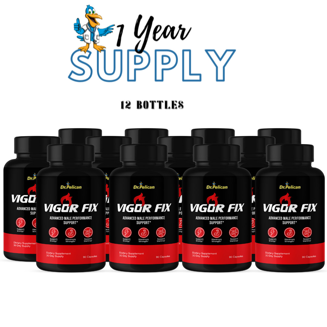 Vigor Fix- Bodybuilding & Men’s Health Support- 12 Bottles- 1080 Capsules