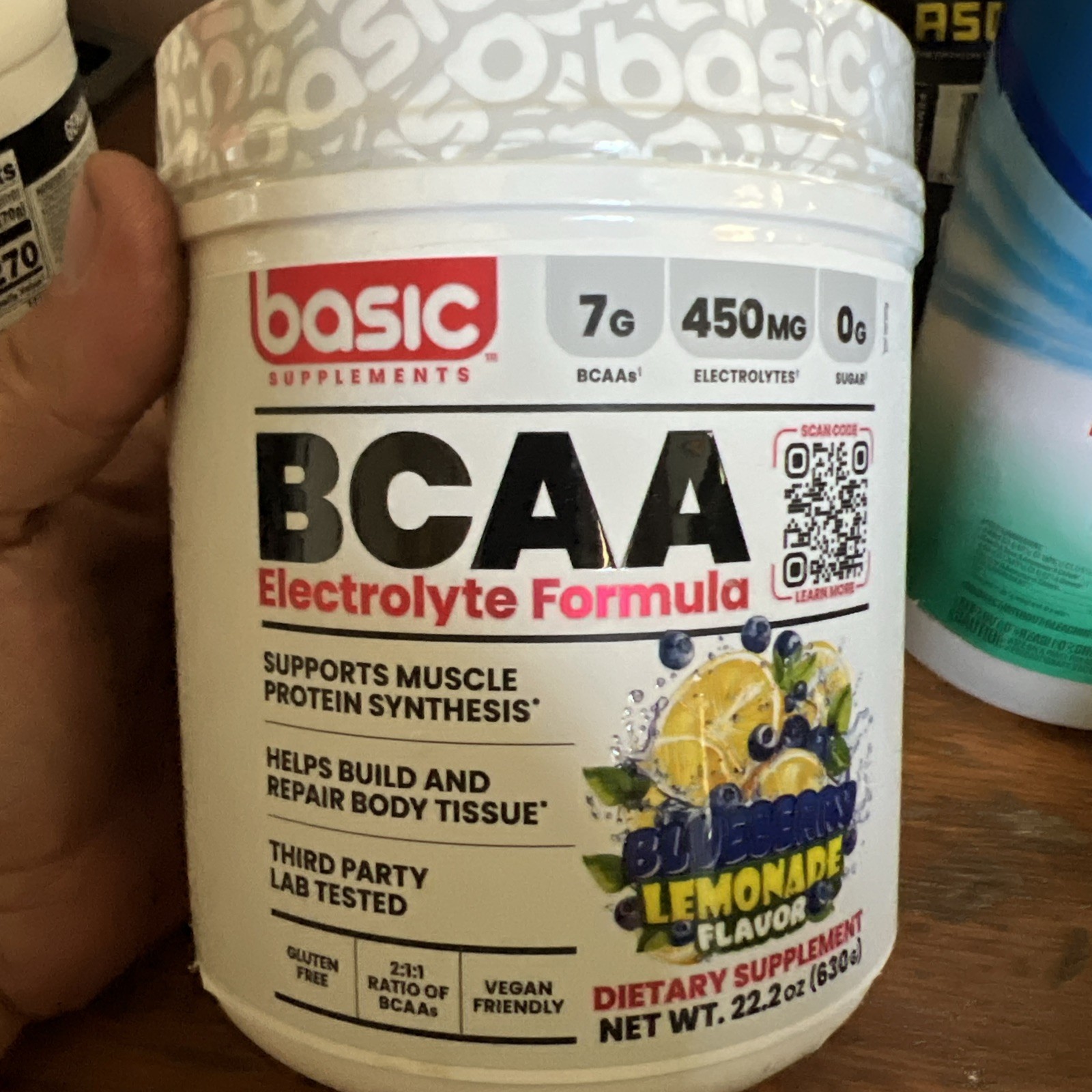 BASIC SUPPLEMENTS BCAA Powder Electrolyte Formula with 7g BCAAs 211 Ratio 450…