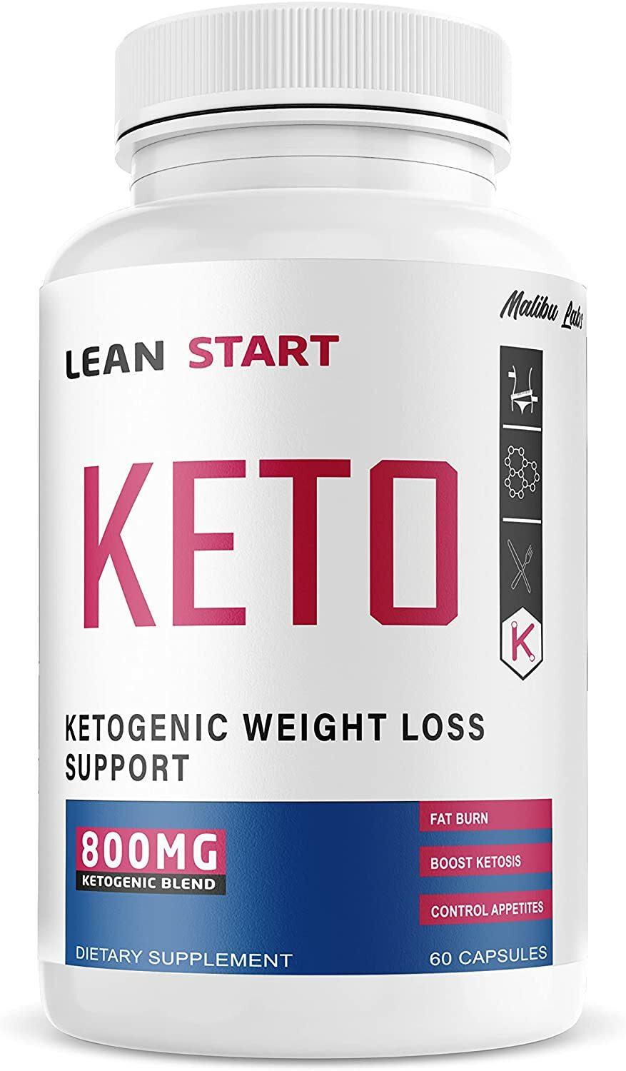 Lean Start Keto Pills Weight Loss Diet Ketosis Nutrition 800mg 60 Caps