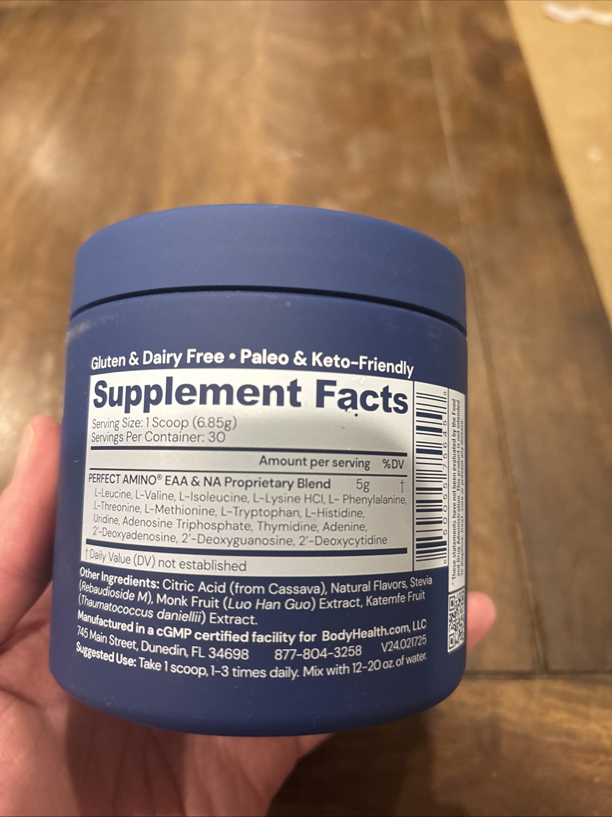BodyHealth Perfect Amino, Essential Amino Acids Powder Lemon Lime, 7.25 oz