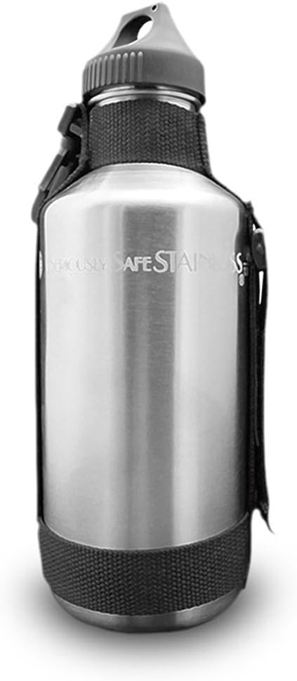 New Wave Enviro 40oz Stainless Steel Water Bottle with Strap