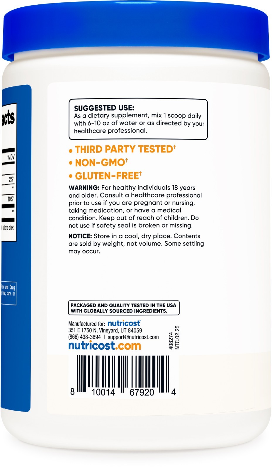 Nutricost Pure D-Ribose Powder 500G – 100 Servings, 5000mg Per Serving