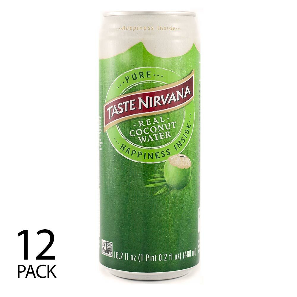 Taste Nirvana All Natural Real Coconut Water |12 x 16 oz BPA free cans