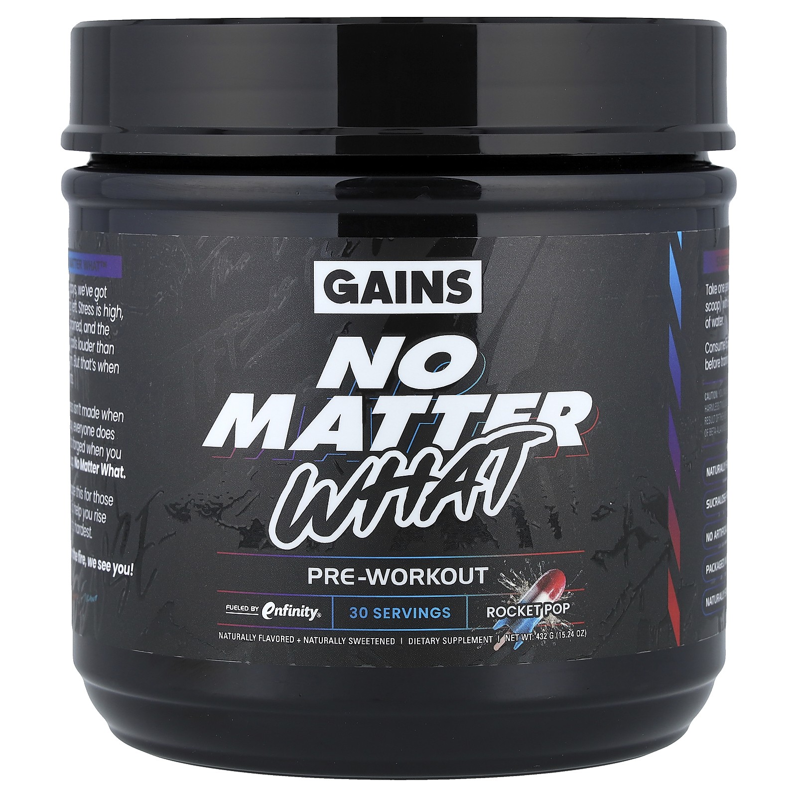 No Matter What™, Pre-Workout, Rocket Pop, 15.24 oz (432 g)