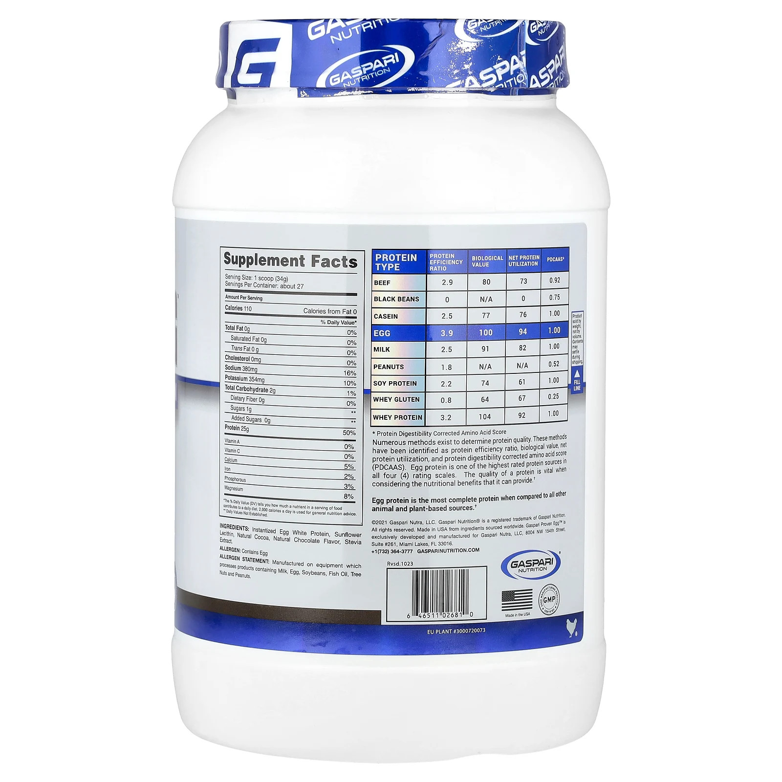 Proven Egg, 100% Egg White Protein, Chocolate, 2 lbs (900 g)