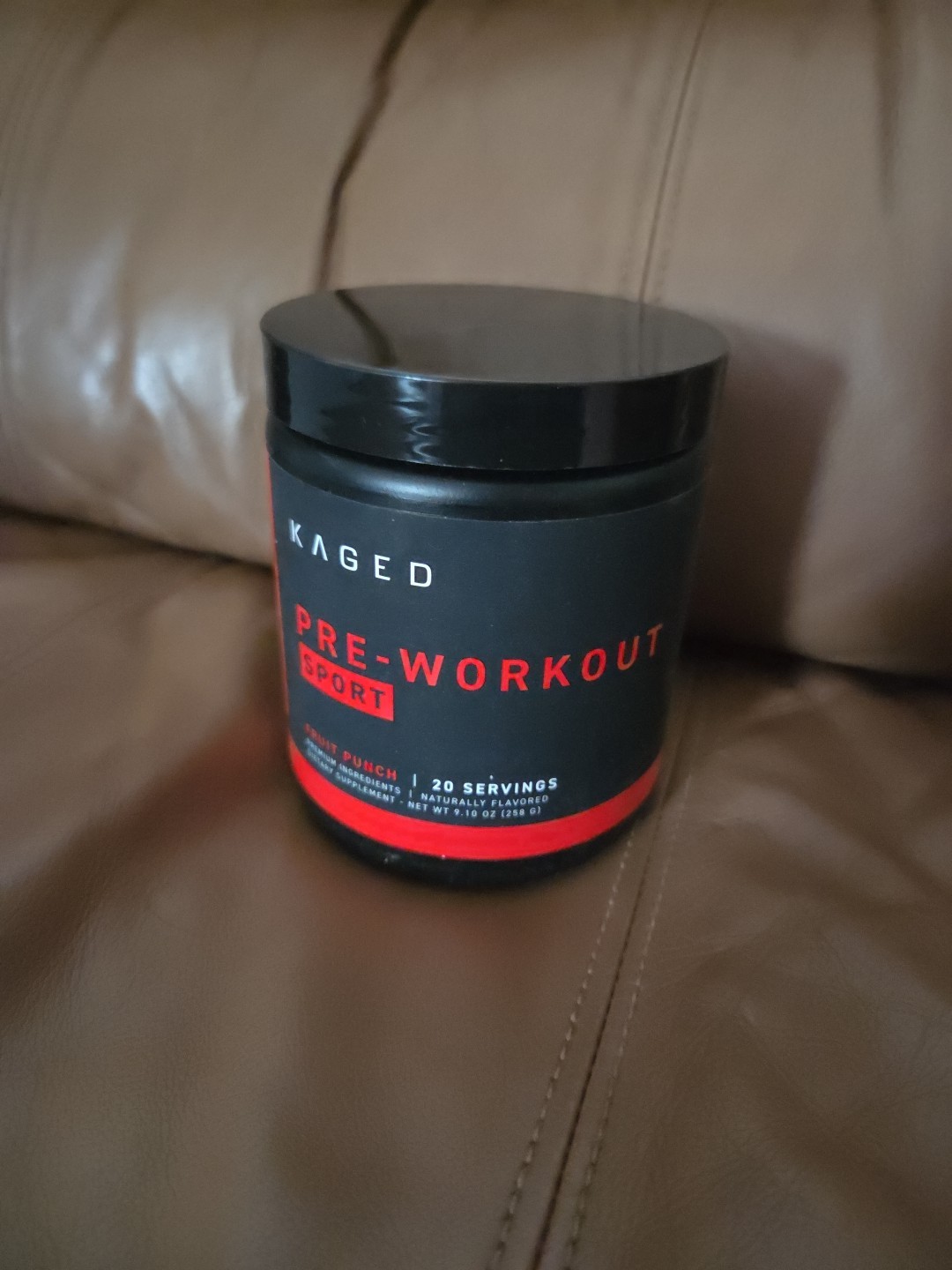 Kaged Sport Pre Workout Fruit Punch 20 Servings 2/5/27 188mg Caffeine Energy