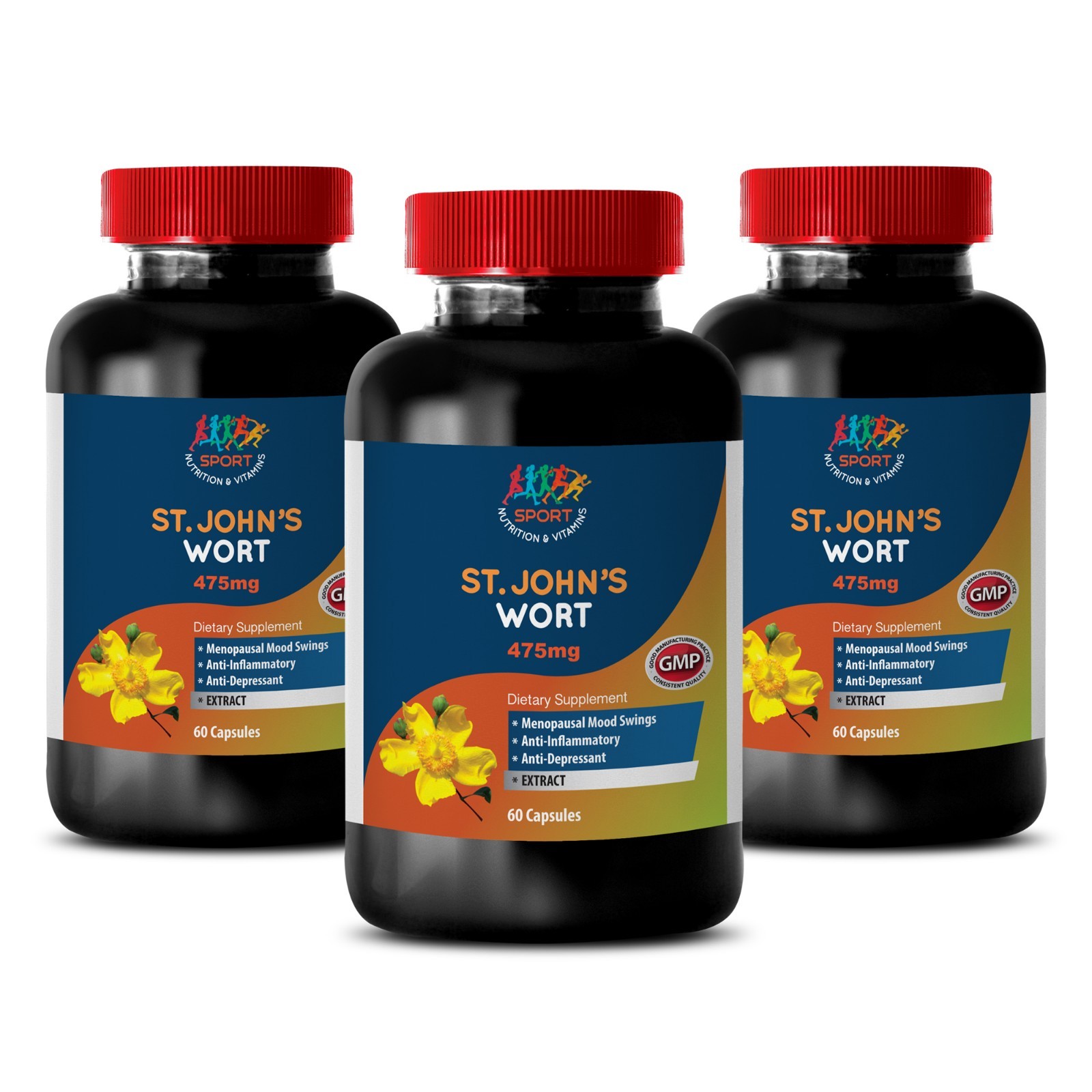 Stress Relief – ST. JOHN’S WORT EXTRACT – Pure Ingredients – 3B 180Ct