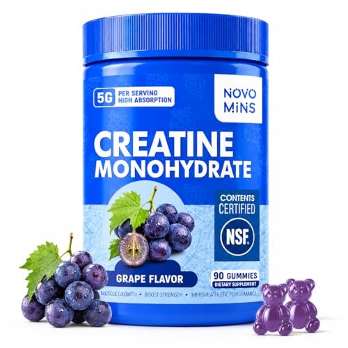 Creatine Monohydrate Gummies 5000mg 90 Count Blueberry
