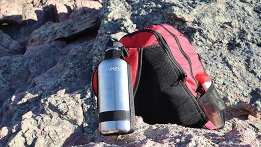 New Wave Enviro 40oz Stainless Steel Water Bottle with Strap