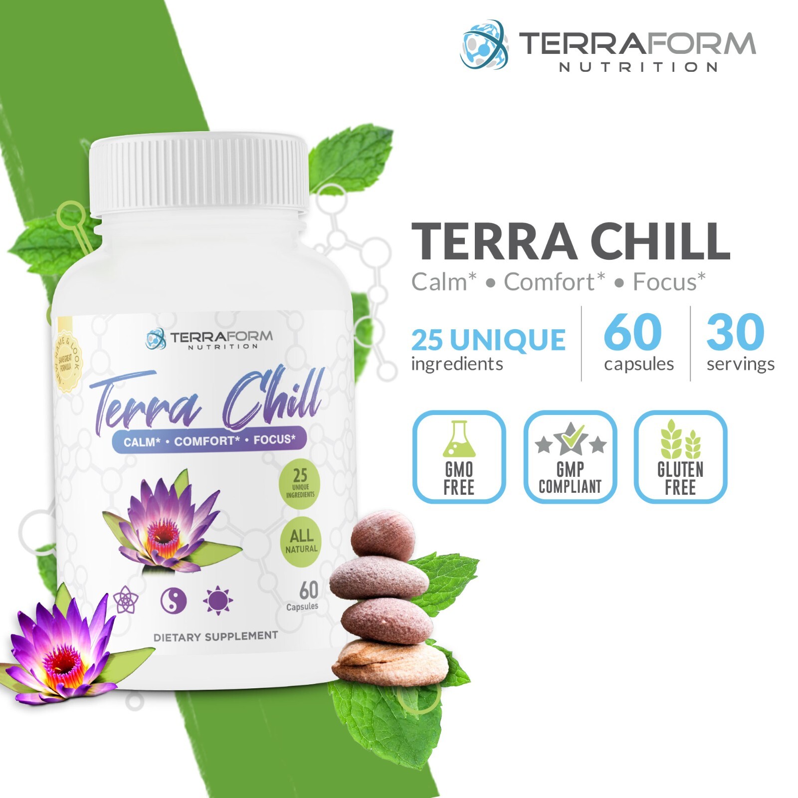 Anxiety and Stress Relief Supplement – ALL NATURAL Herbal Formula, Anti-Anxiety