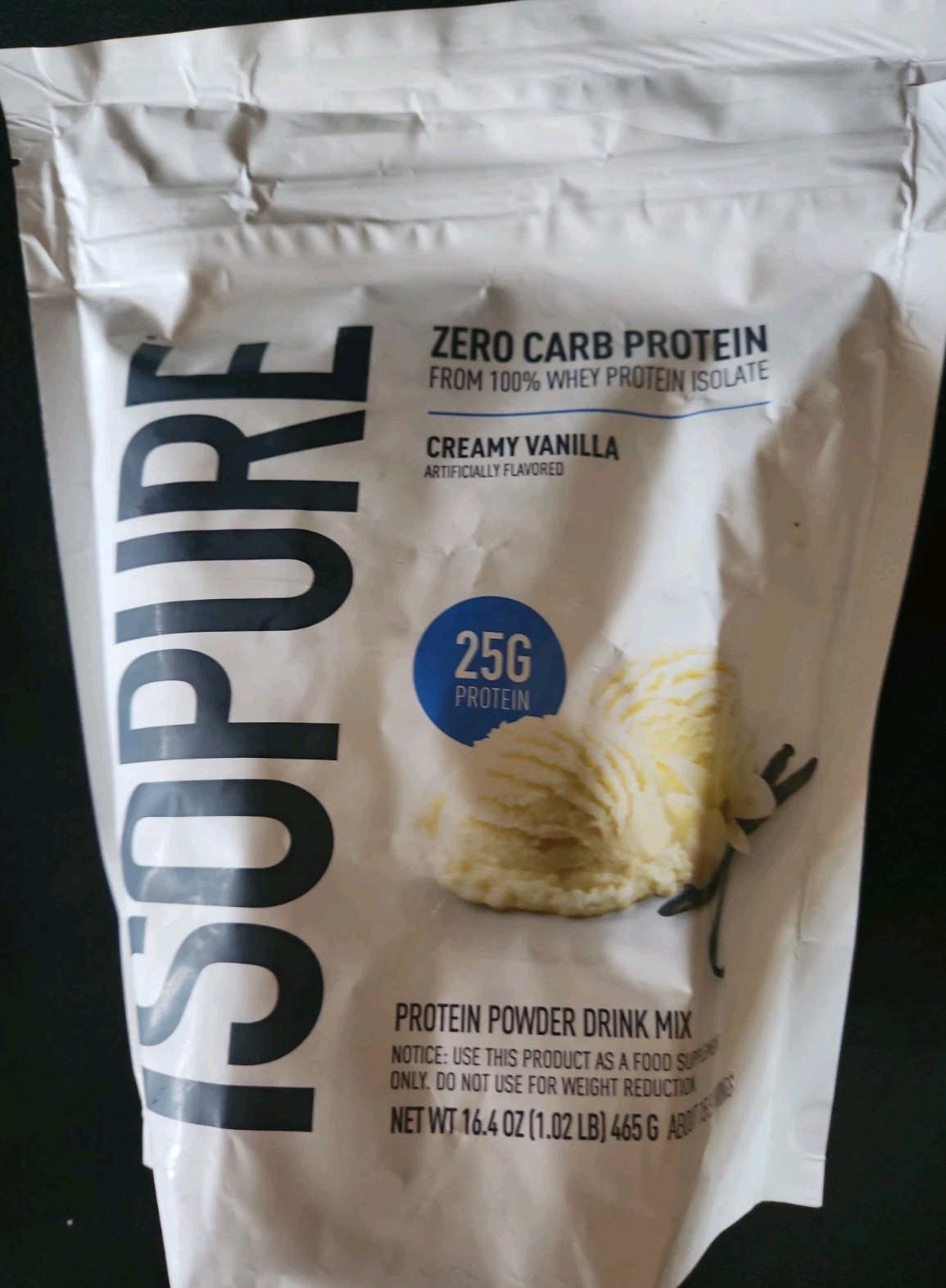 ISOPURE Zero Carb Whey Protein Isolate Powder, Creamy Vanilla, 25G Exp07/29/27