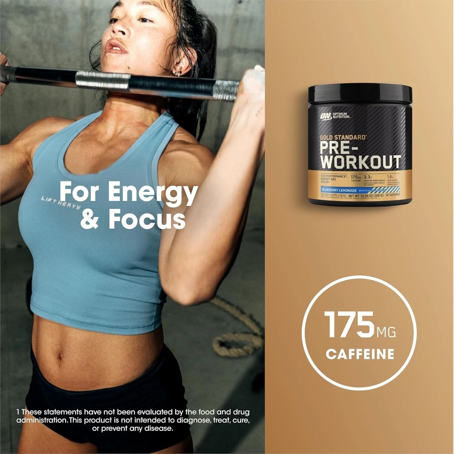 Enhance Performance with Gold Standard Pre-Workout: 30 Servings, Keto-Friendly
