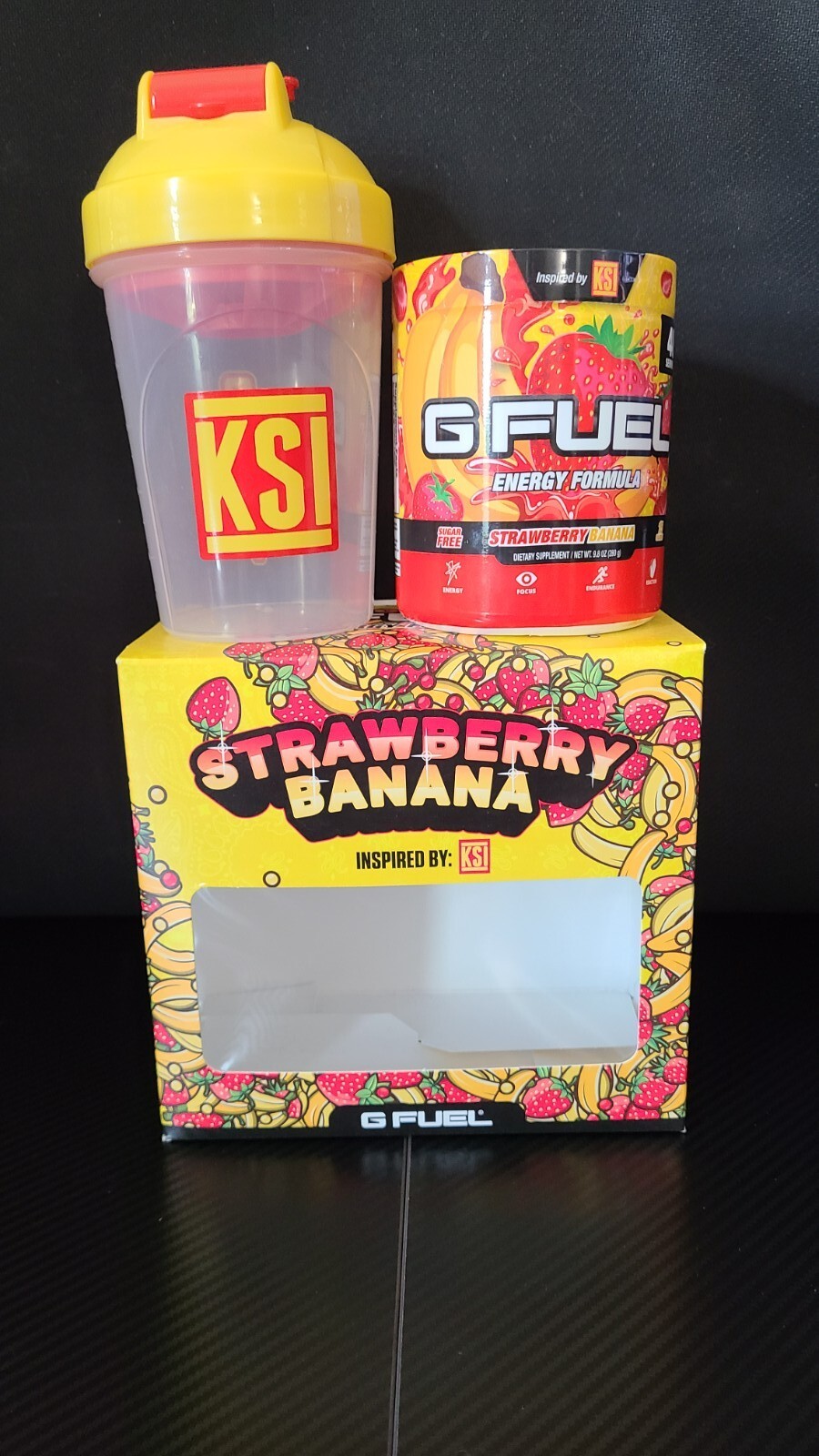 KSI Strawberry Banana Gfuel Collectors Box