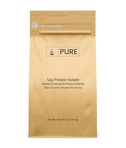 PURE ORIGINAL INGREDIENTS Soy Protein Isolate 4lb Pure No Fillers Additives