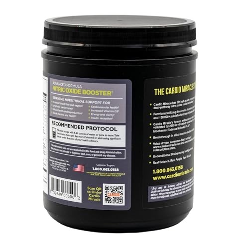 Cardio Miracle Nitric Oxide Supplement 90 Servings – 2.09 Pound (Pack of 1)