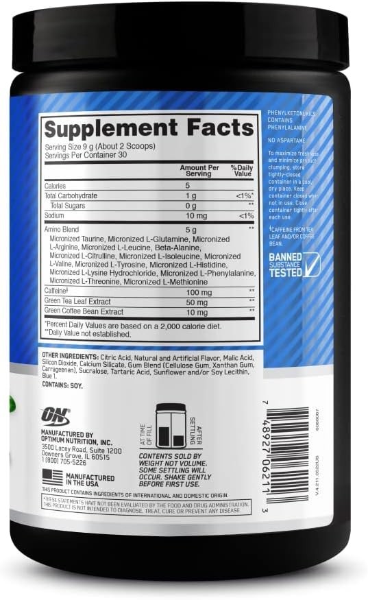 Amino Energy – Pre Workout with Green Tea, BCAA, Amino Acids, Keto Friendly, …