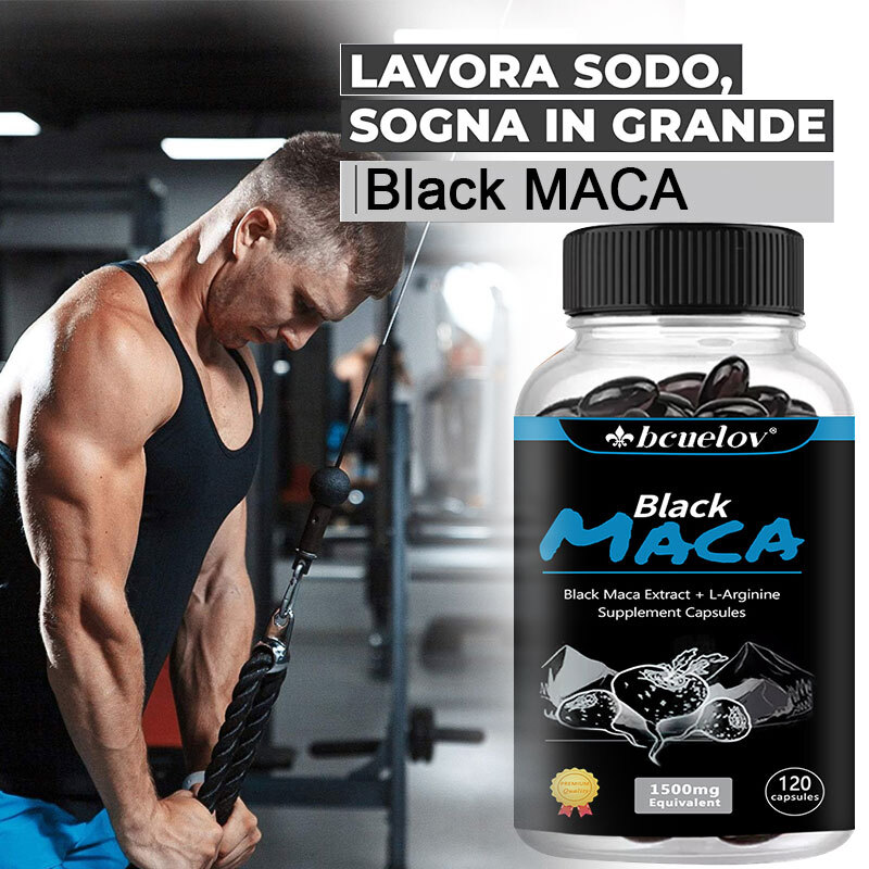 Black Maca Extract + L-Arginin – Natural Male Enhancement Supplement Capsules
