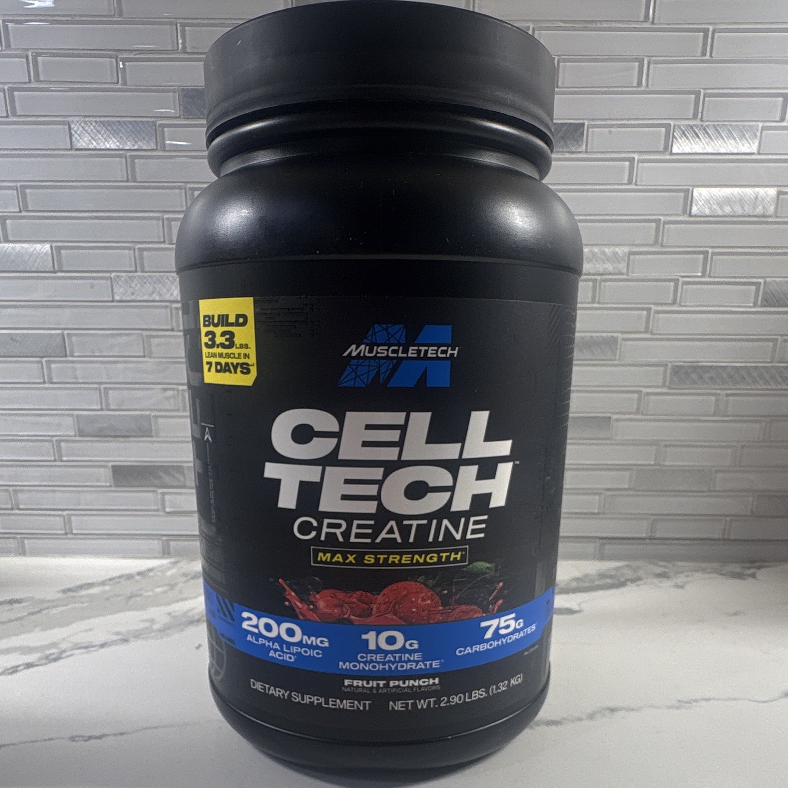 BRAND NEW*MuscleTech Cell-Tech Creatine Max Strength Powder, Fruit Punch 2.90 lb
