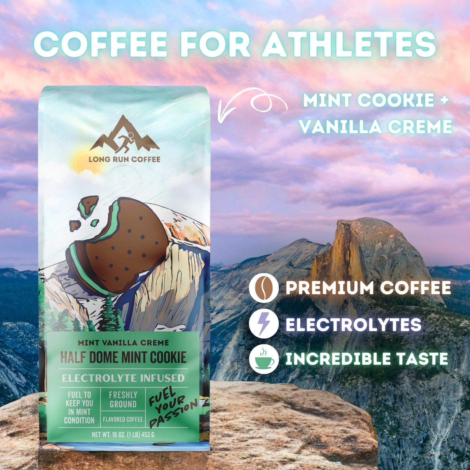 Long Run Coffee Hydrating Coffee Electrolytes All Natural Energy Hydration