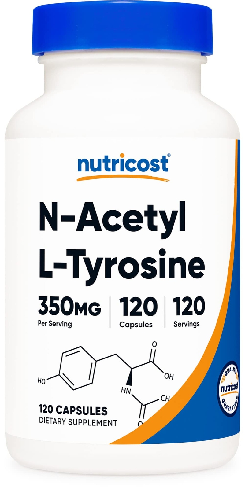 Nutricost N-Acetyl L-Tyrosine (NALT) 350mg, 120 Capsules – Gluten Free, Non-GMO
