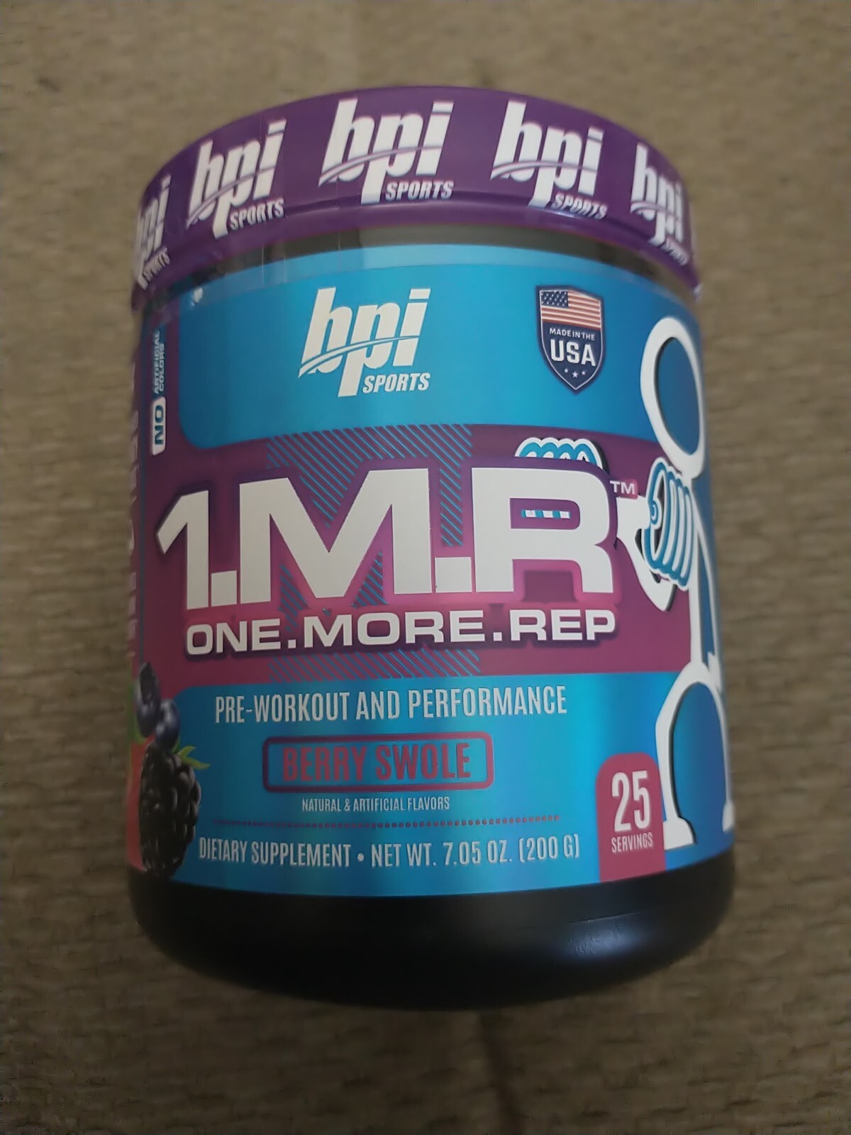 BPI Sports 1MR Pre-Workout Powder, Berry Swole Flavor,Exp 10/2026, New, Sealed