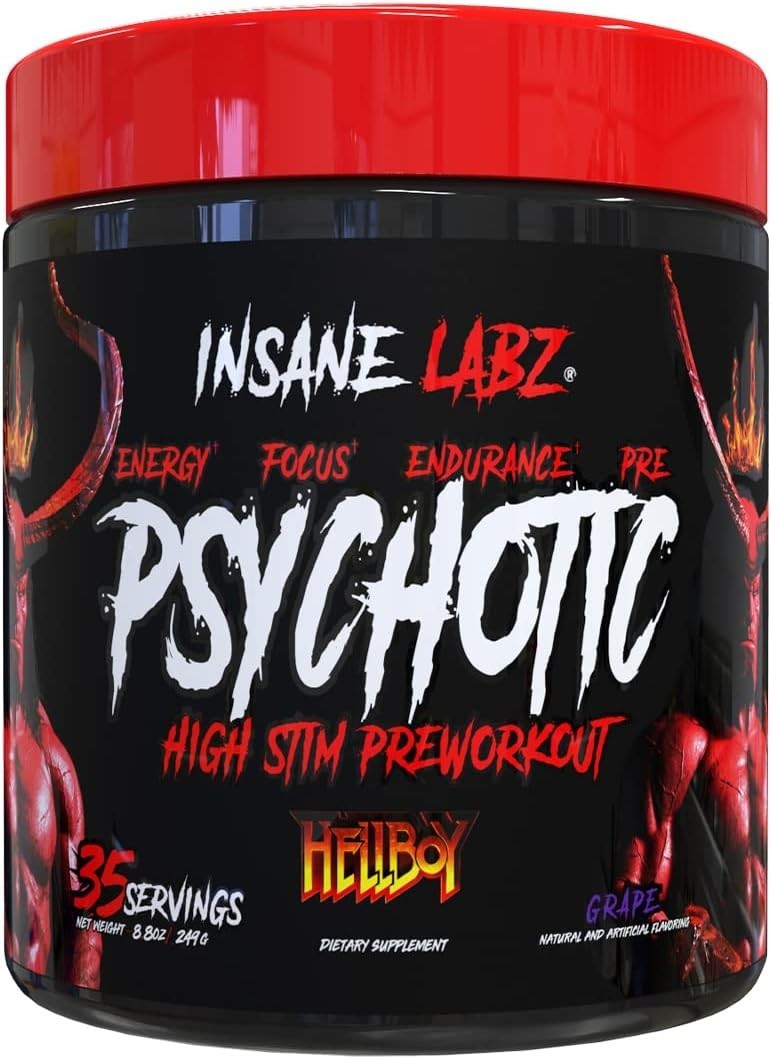 Hellboy Psychotic Pre Workout Grape 35 Servings Energy