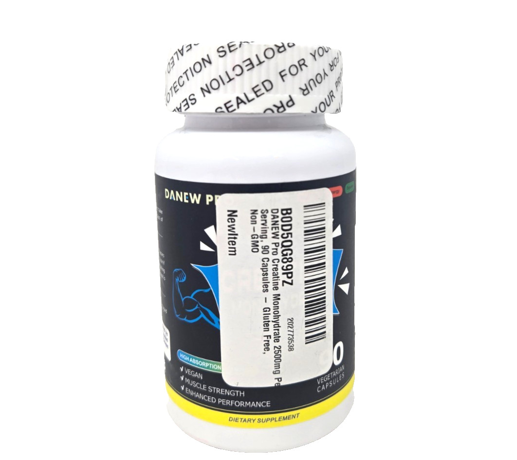 DANEW Pro Creatine Monohydrate 2500mg Capsules, 90 Count