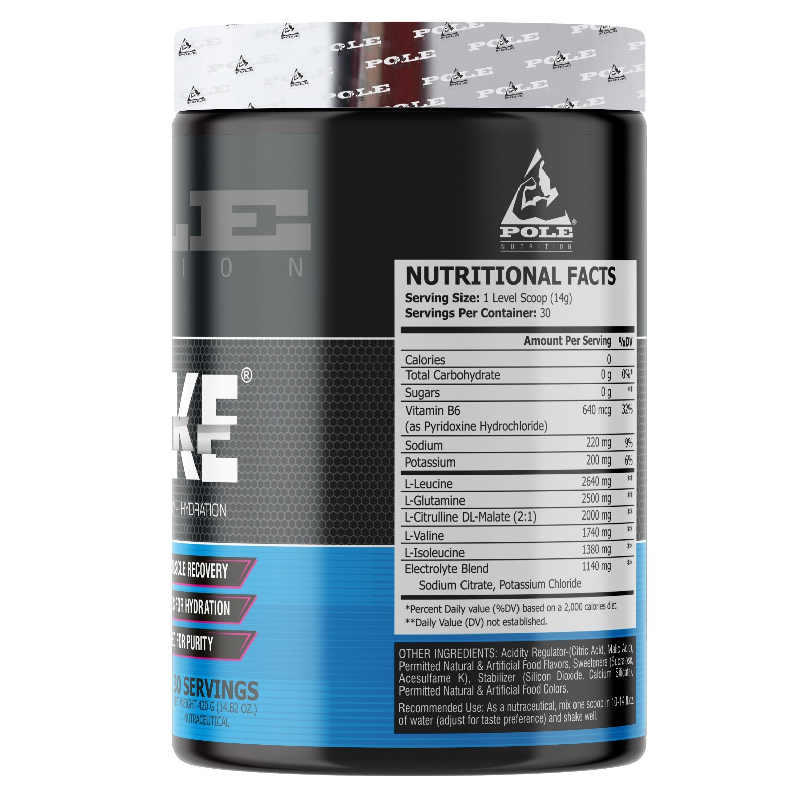 Pole Nutrition Stoke Bcaa – Blue Raspberry – 30 Serving, 420 Gram