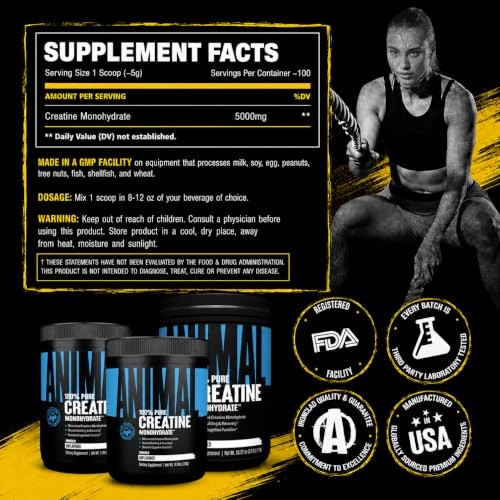 Creatine Monohydrate Powder 500g Micronized Unflavored Muscle